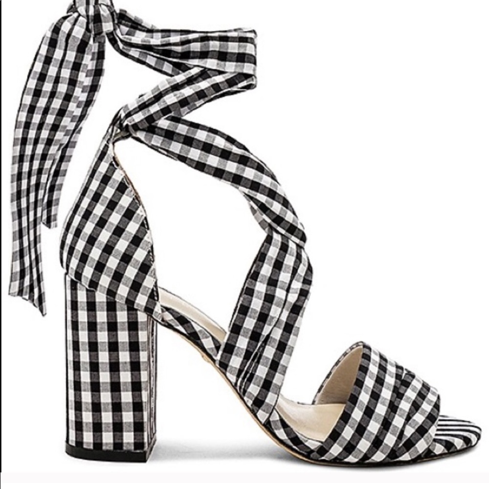 RAYE gingham strappy sandals
